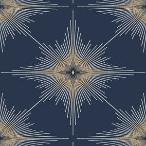North Star Navy Blue by Seabrook Wallpaper