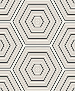 Hex Topography Cove Grey & Ebony by Seabrook Wallpaper