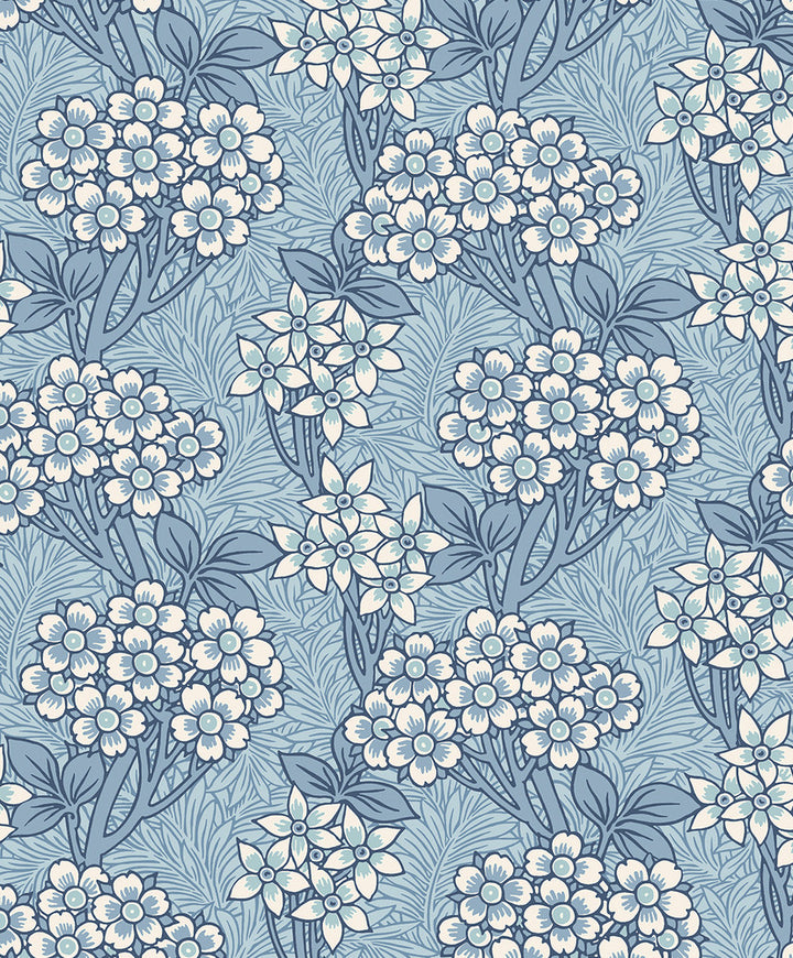 Floral Vine Sky Blue by Seabrook Wallpaper Legacy Prints Netherlands 57.5 12.6" 20.9" - Fabric Carolina -