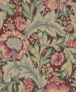 Acanthus Garden Deep Mauve & Aegean Blue by Seabrook Wallpaper