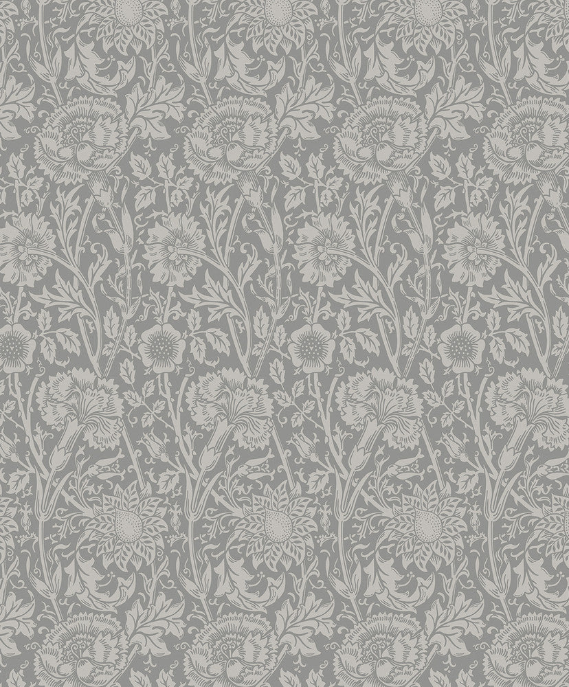 Tonal Floral Trail Argos Grey by Seabrook Wallpaper Legacy Prints Netherlands 57.5 18" 20.9" - Fabric Carolina -