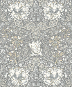 Ogee Flora Stone Grey & Desert Sand by Seabrook Wallpaper