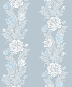 Blooming Stripe Baby Blue by Seabrook Wallpaper
