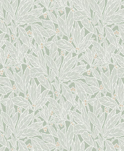 Leaf and Berry Spearmint by Seabrook Wallpaper