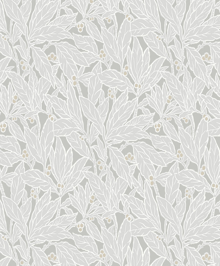Leaf and Berry Daydream Grey by Seabrook Wallpaper Legacy Prints Netherlands 57.5 18" 20.9" - Fabric Carolina -