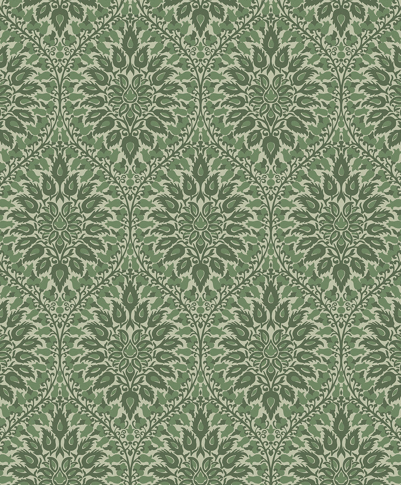 Luna Ogee Fern by Seabrook Wallpaper Legacy Prints Netherlands 57.5 12.6" 20.9" - Fabric Carolina -