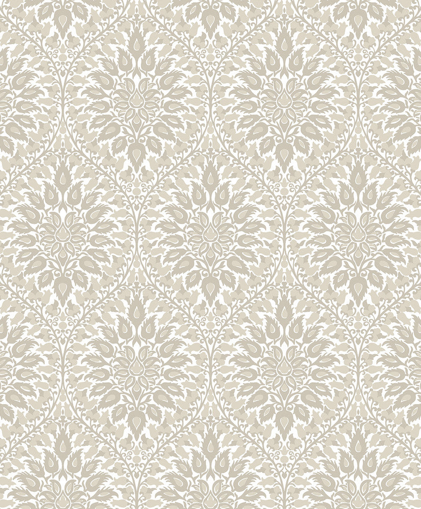 Luna Ogee Natural Cream by Seabrook Wallpaper Legacy Prints Netherlands 57.5 12.6" 20.9" - Fabric Carolina -