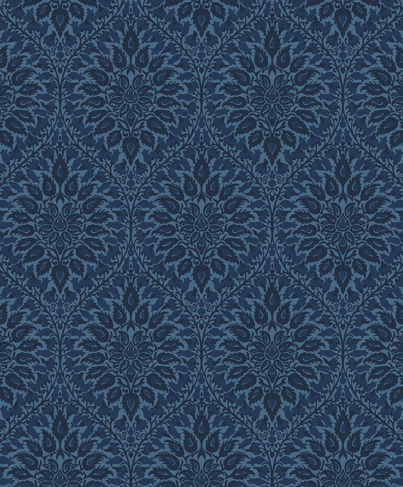 Luna Ogee Denim by Seabrook Wallpaper Legacy Prints Netherlands 57.5 12.6" 20.9" - Fabric Carolina -
