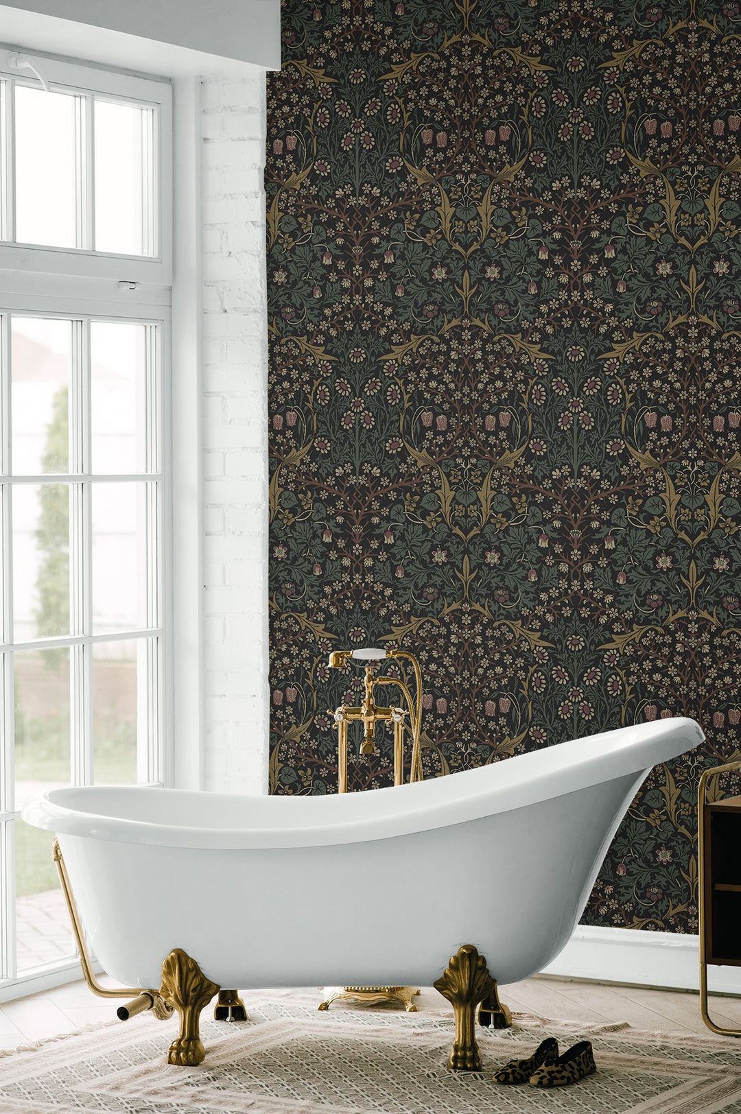 Victorian Floral Blacksmith & Cliffside ET13216 by Etten Studios Designer Wallpaper