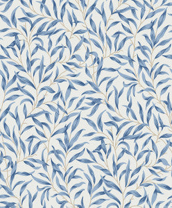 Willow Leaves Blue Lake by Seabrook Wallpaper