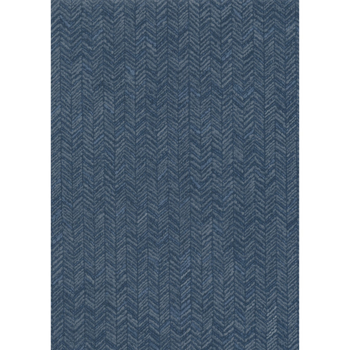 Navy Fabric Chevron Wallpaper by 750 Home 750 Home Covers about 56.9 square feet 20.8-in by 32.8-ft long roll Unpasted 25.2 - Fabric Carolina -