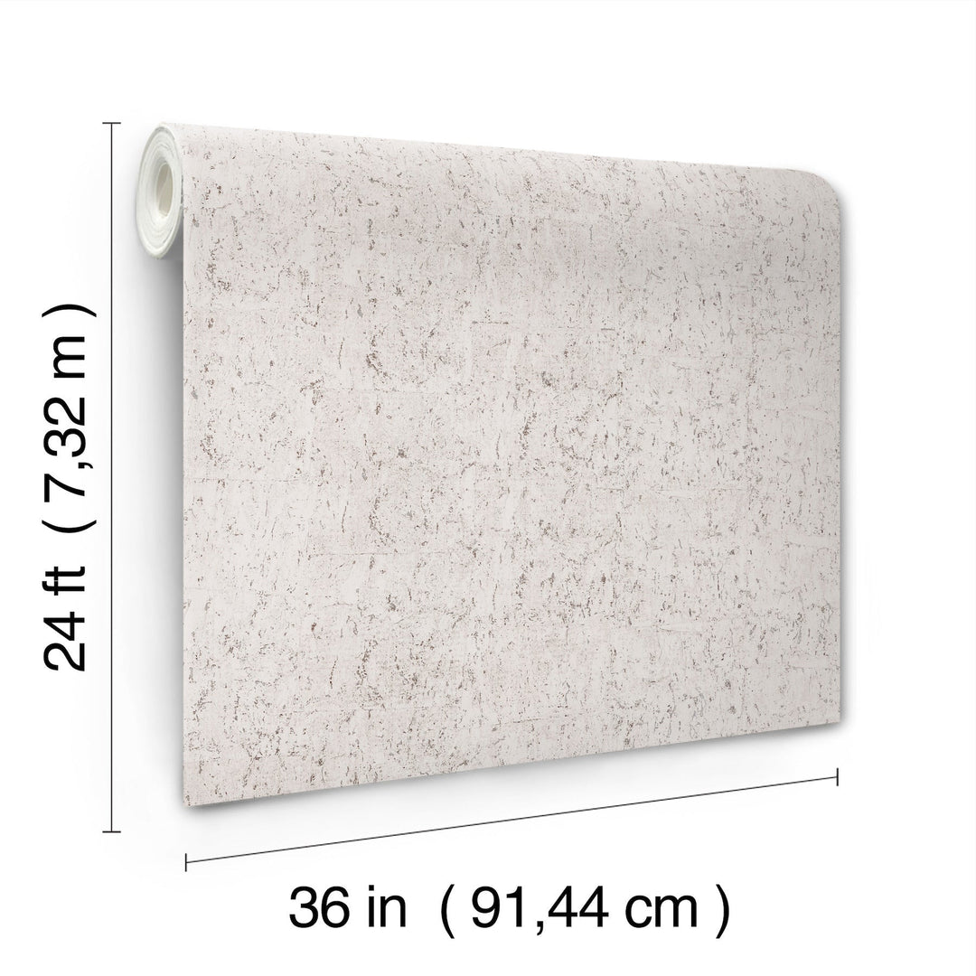 Cork Pale Grey & Silver Wallpaper by Candice Olson Designer