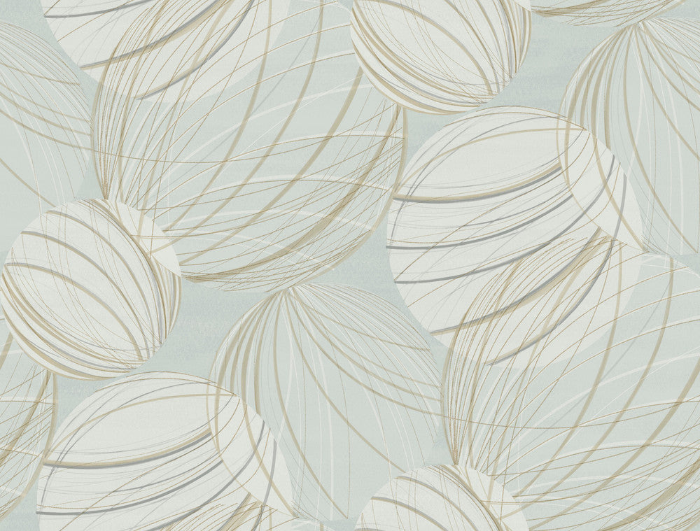 Floating Lanterns Smokey Blue Wallpaper by Candice Olson Candice Olson Casual Elegance Covers about 60.8 square feet 27-in by 27-ft long roll Unpasted 20.5 - Fabric Carolina -