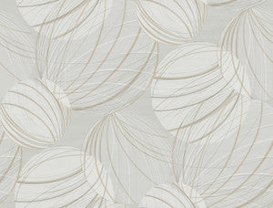 Floating Lanterns Light Grey Wallpaper by Candice Olson
