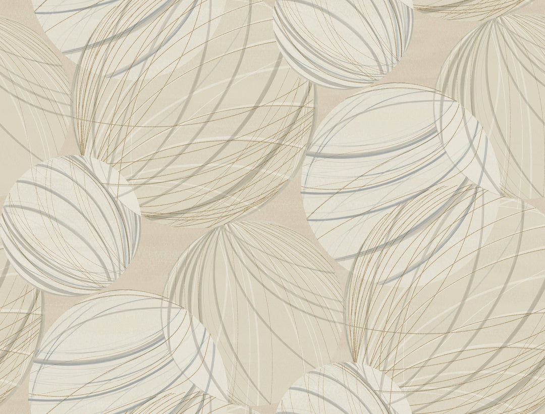 Floating Lanterns Taupe Wallpaper by Candice Olson Designer