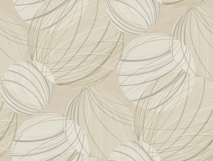 Floating Lanterns Taupe Wallpaper by Candice Olson Designer