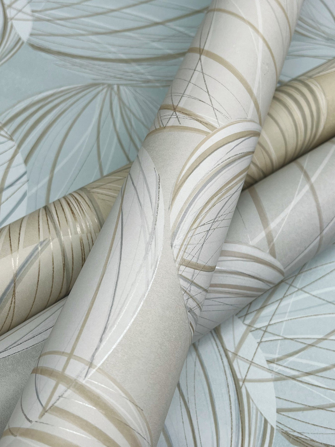Floating Lanterns Taupe Wallpaper by Candice Olson Designer