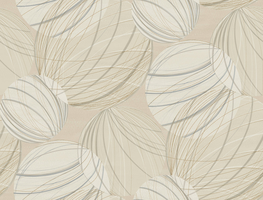 Floating Lanterns Taupe Wallpaper by Candice Olson Candice Olson Casual Elegance Covers about 60.8 square feet 27-in by 27-ft long roll Unpasted 20.5 - Fabric Carolina -