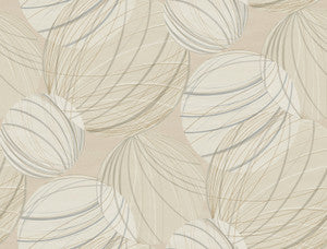 Floating Lanterns Taupe Wallpaper by Candice Olson