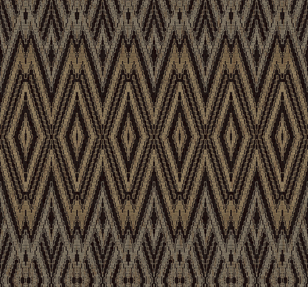 Diamond Marquise Black Wallpaper by Candice Olson Candice Olson Casual Elegance Covers about 60.8 square feet 27-in by 27-ft long roll Unpasted 25.25 - Fabric Carolina -
