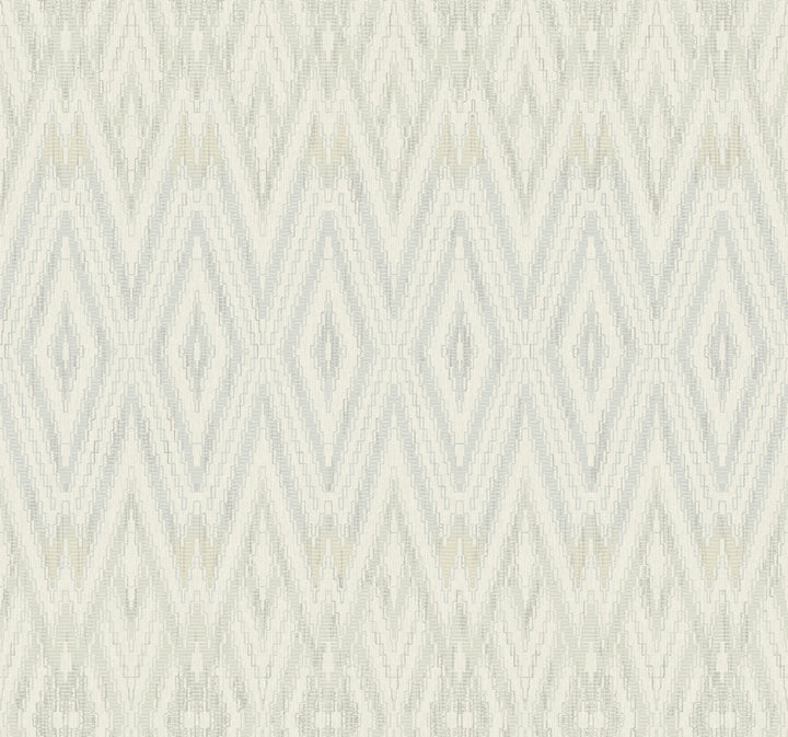 Diamond Marquise Blue & Neutral Wallpaper by Candice Olson Candice Olson Casual Elegance Covers about 60.8 square feet 27-in by 27-ft long roll Unpasted 25.25 - Fabric Carolina -