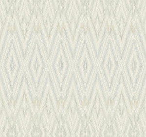 Diamond Marquise Blue & Neutral Wallpaper by Candice Olson