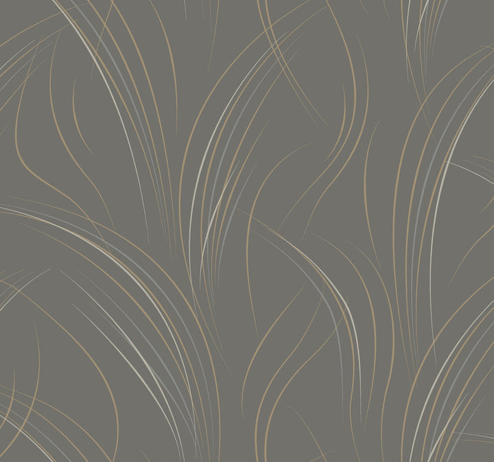 Graceful Wisp Charcoal Wallpaper by Candice Olson Candice Olson Casual Elegance Covers about 60.8 square feet 27-in by 27-ft long roll Unpasted 25.25 - Fabric Carolina -