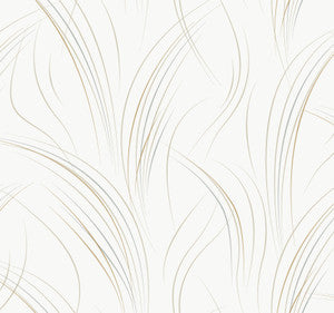 Graceful Wisp White Wallpaper by Candice Olson