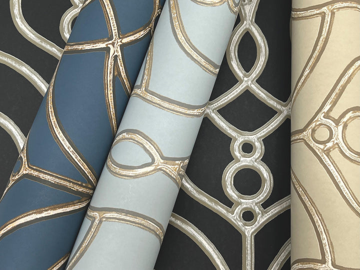 Divine Trellis Taupe Wallpaper by Candice Olson Designer