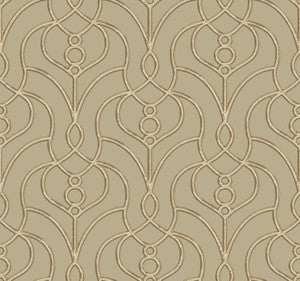 Divine Trellis Taupe Wallpaper by Candice Olson