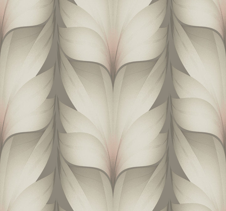 Lotus Light Stripe Taupe & Blush Wallpaper by Candice Olson Candice Olson Casual Elegance Covers about 60.8 square feet 27-in by 27-ft long roll Unpasted 25.25 - Fabric Carolina -
