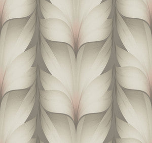 Lotus Light Stripe Taupe & Blush Wallpaper by Candice Olson
