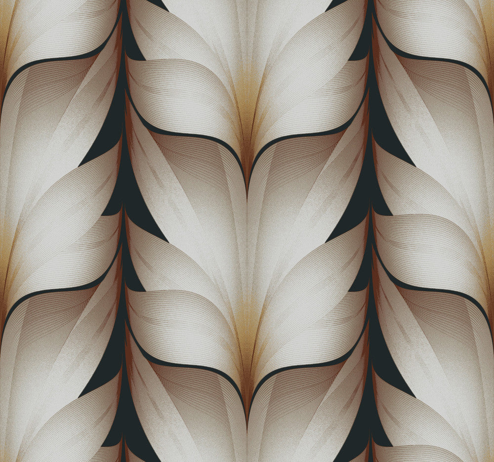 Lotus Light Stripe Black Wallpaper by Candice Olson Candice Olson Casual Elegance Covers about 60.8 square feet 27-in by 27-ft long roll Unpasted 25.25 - Fabric Carolina -