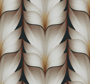 Lotus Light Stripe Black Wallpaper by Candice Olson