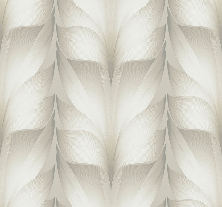 Lotus Light Stripe White Wallpaper by Candice Olson Candice Olson Casual Elegance Covers about 60.8 square feet 27-in by 27-ft long roll Unpasted 25.25 - Fabric Carolina -