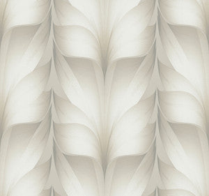 Lotus Light Stripe White Wallpaper by Candice Olson