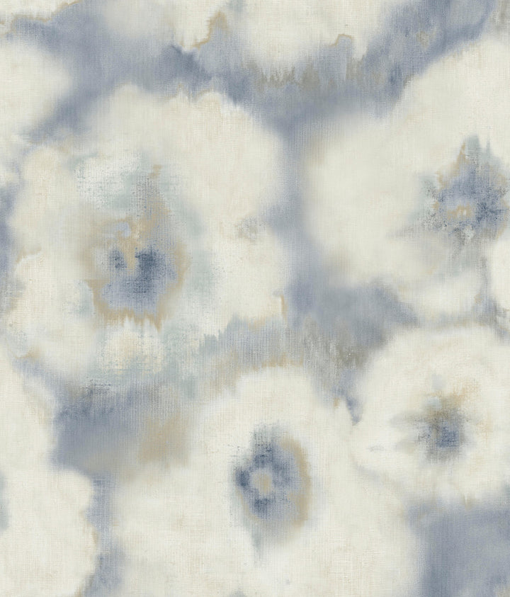 Blended Floral Blue Wallpaper by Candice Olson Candice Olson Casual Elegance Covers about 56.4 square feet 20.5-in by 33-ft long roll Unpasted 24 - Fabric Carolina -