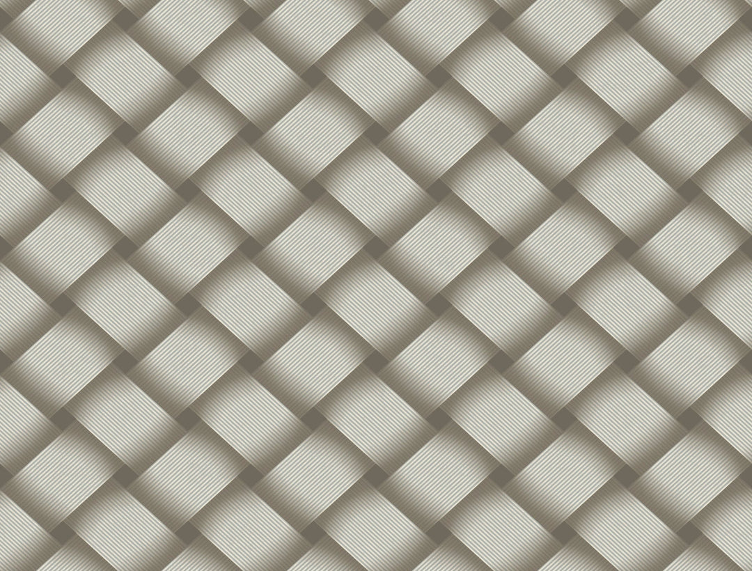 Bayside Basket Weave Mocha Wallpaper by Candice Olson Designer