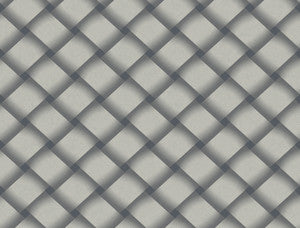 Bayside Basket Weave Navy Wallpaper by Candice Olson