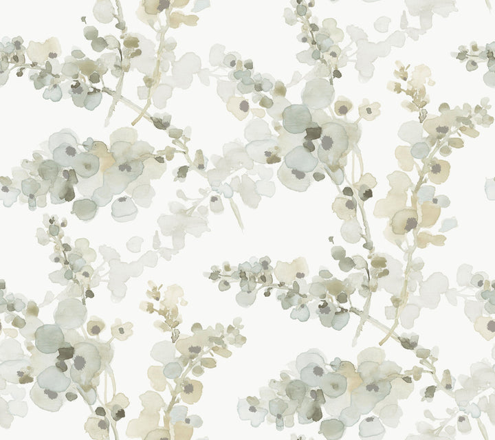 Blossom Fling Mineral Green Wallpaper by Candice Olson Candice Olson Casual Elegance Covers about 60.8 square feet 27-in by 27-ft long roll Unpasted 24 - Fabric Carolina -