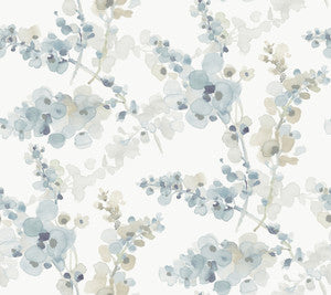 Blossom Fling Blue Wallpaper by Candice Olson