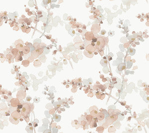 Blossom Fling Clay Wallpaper by Candice Olson