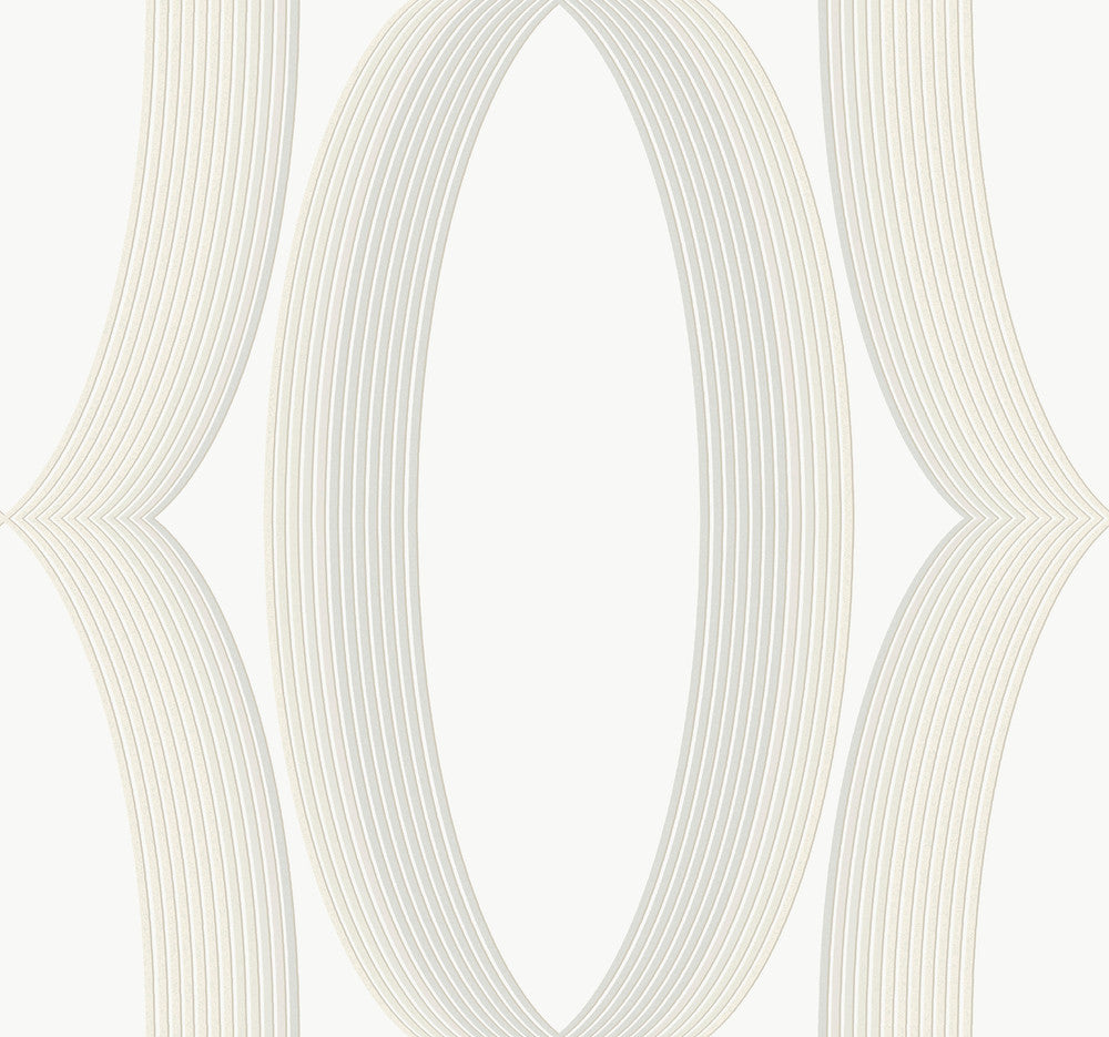 Progression Ogee White Wallpaper by Candice Olson Candice Olson Casual Elegance Covers about 60.8 square feet 27-in by 27-ft long roll Unpasted 25.25 - Fabric Carolina -