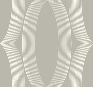 Progression Ogee Light Neutral Wallpaper by Candice Olson