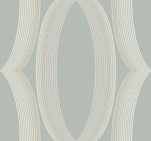 Progression Ogee Light Blue Wallpaper by Candice Olson