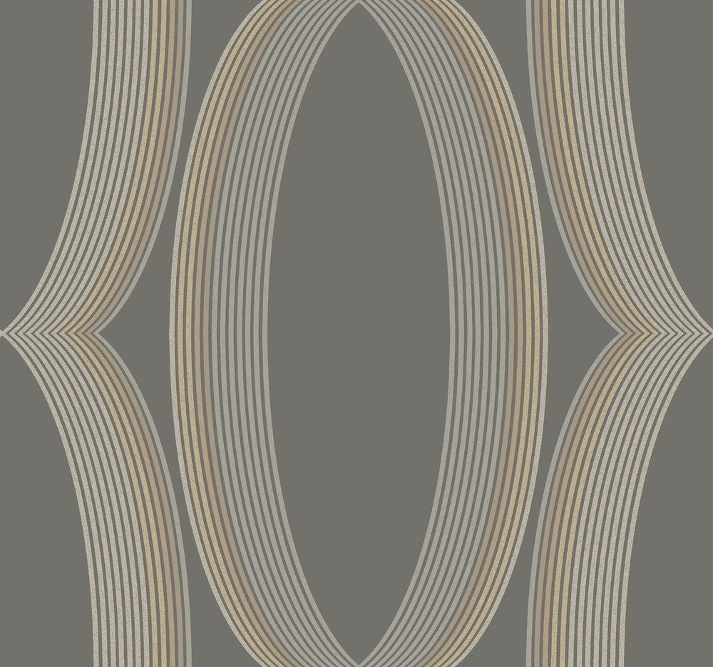 Progression Ogee Charcoal Wallpaper by Candice Olson Candice Olson Casual Elegance Covers about 60.8 square feet 27-in by 27-ft long roll Unpasted 25.25 - Fabric Carolina -