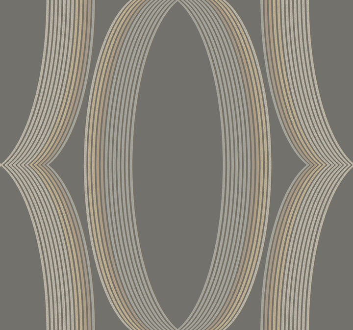 Progression Ogee Charcoal Wallpaper by Candice Olson Candice Olson Casual Elegance Covers about 60.8 square feet 27-in by 27-ft long roll Unpasted 25.25 - Fabric Carolina -