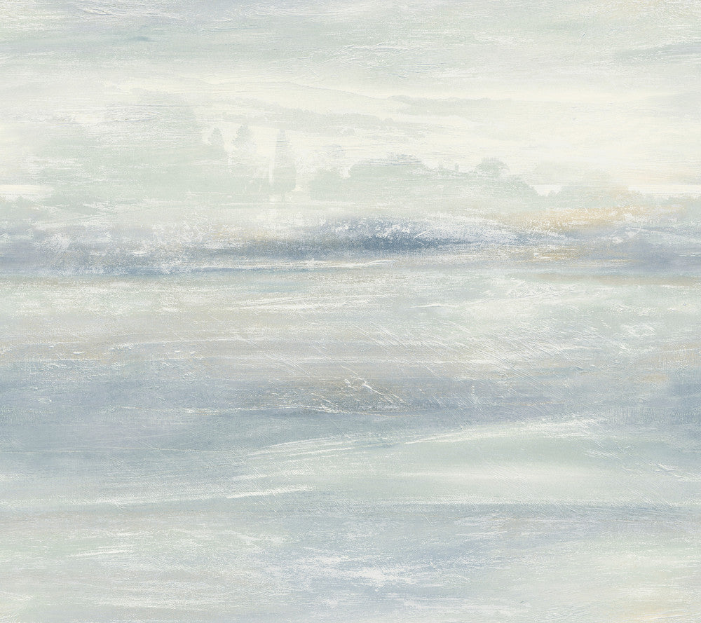 Soothing Mists Scenic Blue Oasis Wallpaper by Candice Olson Candice Olson Casual Elegance Covers about 60.8 square feet 27-in by 27-ft long roll Unpasted 24 - Fabric Carolina -