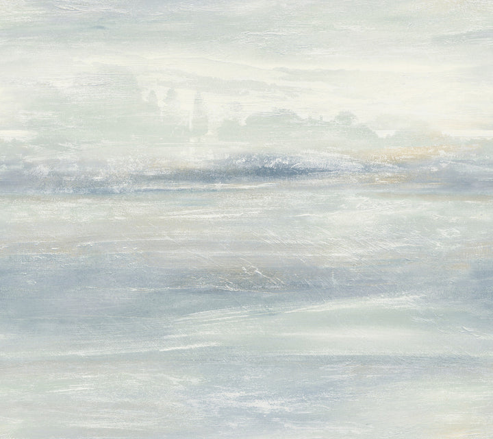 Soothing Mists Scenic Blue Oasis Wallpaper by Candice Olson Candice Olson Casual Elegance Covers about 60.8 square feet 27-in by 27-ft long roll Unpasted 24 - Fabric Carolina -