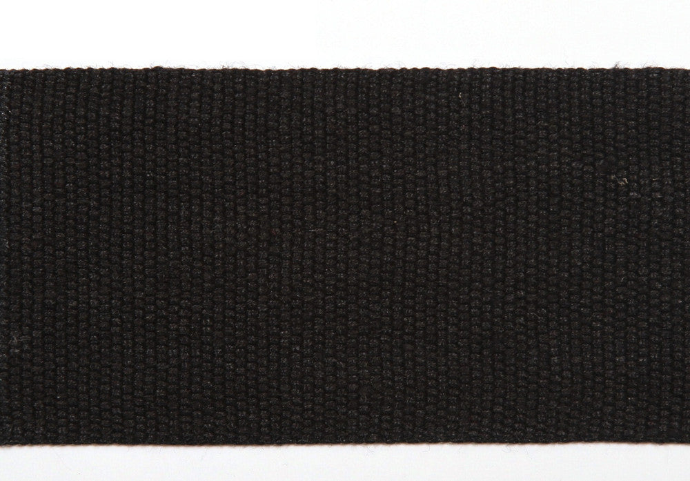 Everly 2 Inch Tape Black by Magnolia Trim - 63LINEN/37RAYON CHINA Horizontal: and Vertical: 2" - Fabric Carolina -
